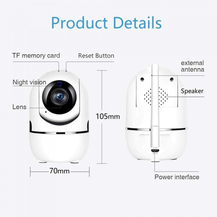 Ενδοεπικοινωνία Μωρού με Κάμερα 1080P IP WiFi Camera Security Surveillance CCTV Baby Moniter ForHome 120051