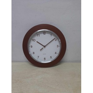 Ρολόι Τοίχου Ξύλινο Στρογγυλό Καφέ 28x4cm ForHome 073641
