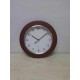Ρολόι Τοίχου Ξύλινο Στρογγυλό Καφέ 28x4cm ForHome 073641