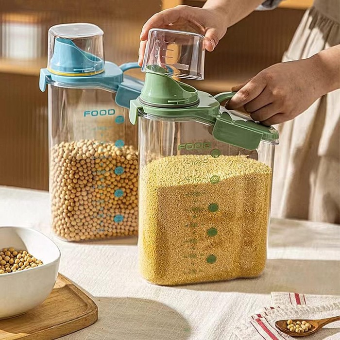 Αεροστεγές Δοχείο Τροφίμων 2500ml Πλαστικό με δοσομετρητή ForHome 122004