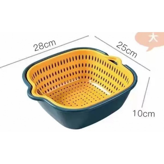 Μπωλ με Σουρωτήρι πλαστικό Πολύχρωμο 28x25x10cm ForHome 300009
