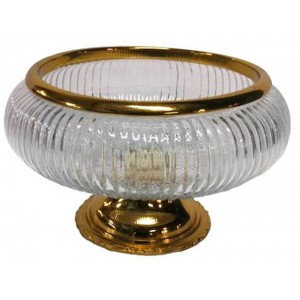 Διακοσμητικό Μπωλ Γυάλινο 23x23x11.5cm Καρβούνης 20146-M-CL