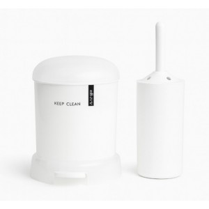 Σετ Πεντάλ Πλαστικό 5lt με Πιγκάλ Λευκό Keep Clean Galifas 07970295