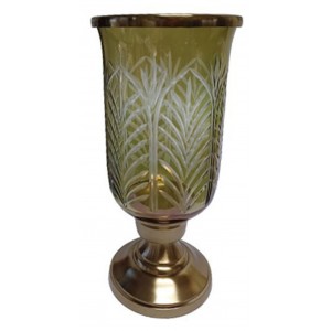 Διακοσμητικό Βάζο Γυάλινο Χρυσό 15.5x32cm Καρβούνης 20782-M