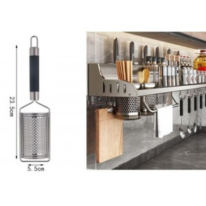 ForHome 921045 Τρίφτης Χειρός Μεταλλικός με μαύρη λαβή 5.5x23.5cm