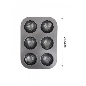 Φόρμα Ζαχαροπλαστικής για Cupcakes/Muffins από Αλουμίνιο 6 Θέσεων Tpster 34438