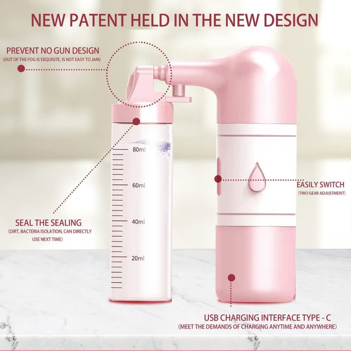 Μηχανή προσώπου οξυγόνου υψηλής πίεσης Beauty SPA Nano Sprayer
