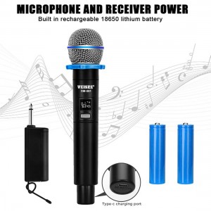 Επαγγελματικό ασύρματο μικρόφωνο χειρός για Stage Karaoke, Ηχογράφηση φωνής Forhome 844152