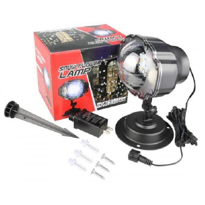 Νυχτερινός Προβολέας – Led Snow Flower Lamp 14x14x12cm ForHome 017667