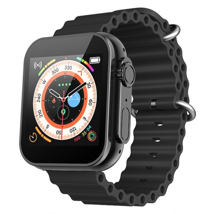 U8 Ultra 45mm Smartwatch με Παλμογράφο (Μαύρο)
