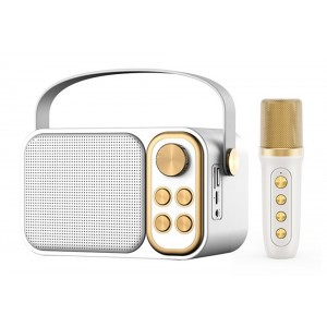 Rolinger Σύστημα Karaoke με Ασύρματo Μικρόφωνo WY-YS104 σε Λευκό Χρώμα