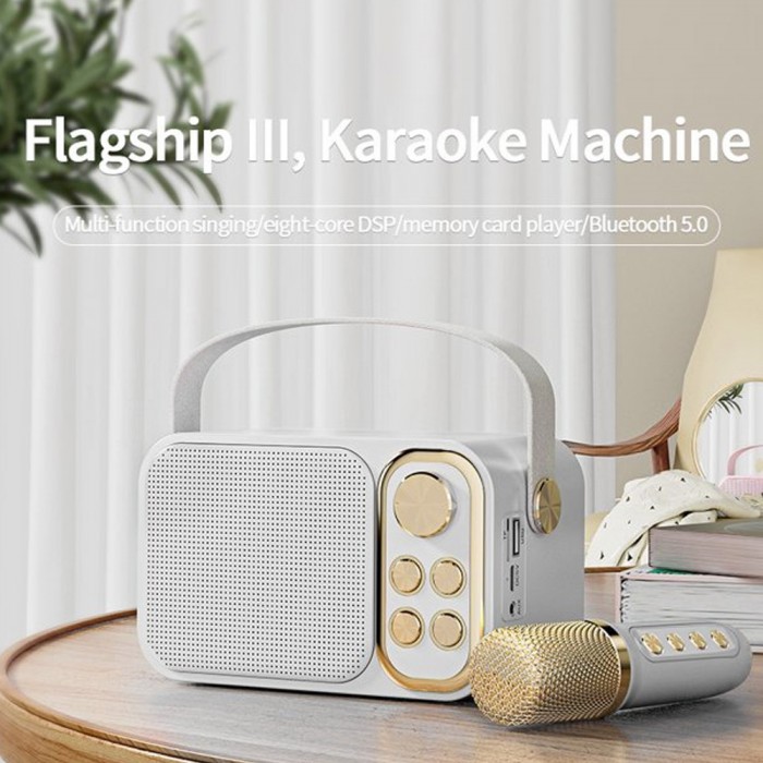 Rolinger Σύστημα Karaoke με Ασύρματo Μικρόφωνo WY-YS104 σε Λευκό Χρώμα