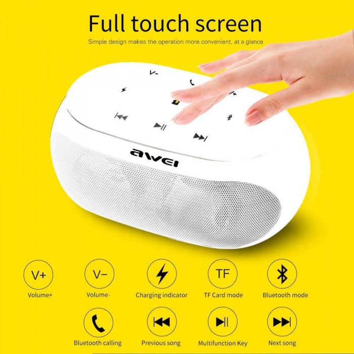 Φορητό Ασύρματο Ηχείο Bluetooth 9W με Διάρκεια Μπαταρίας έως 8 ώρες Awei Y200 Μαύρο