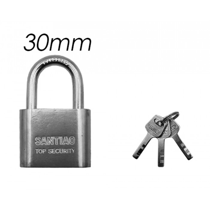 Ατσάλινο Λουκέτο Πέταλο με Κλειδί 30mm 101490