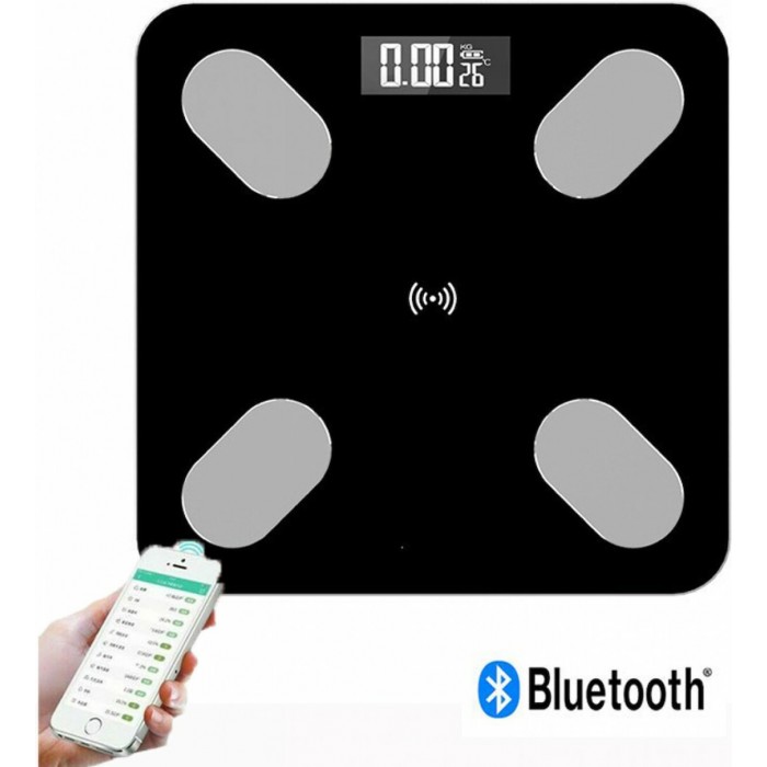2017A-520177 Smart Ζυγαριά με Λιπομετρητή & Bluetooth σε Μαύρο χρώμα