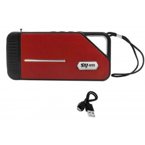 SY-959-B Ηχείο Bluetooth 5W με Ραδιόφωνο και Διάρκεια Μπαταρίας έως 4 ώρες Κόκκινο