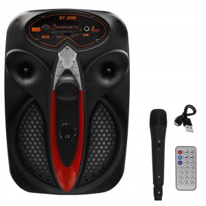 Σύστημα Karaoke με Ενσύρματo Μικρόφωνo BT-2090 σε Μαύρο Χρώμα