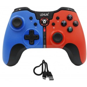 Lehuai LH-01 Ασύρματο Gamepad για Android / PC / PS3 Κόκκινο/Μπλε