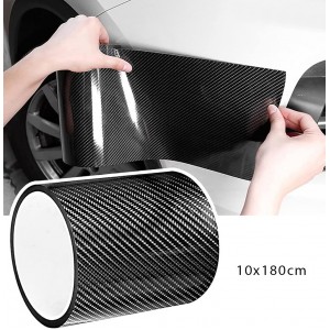 Carsun CD-076 Διακοσμητική Προστατευτική Αυτοκόλλητη Ταινία Αυτοκινήτου Carbon 10x180cm σε Μαύρο Χρώμα 104123