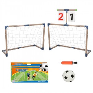 Σετ Τέρματα Ποδοσφαίρου για Παιδιά 79x78x35cm με Δίχτυ, Σκορ, Μπάλα, Σφυρίχτρα και Τρόμπα 2 τμχ JB8883B