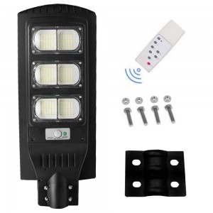Led Αδιάβροχο Ηλιακό Επιτοίχιο Φωτιστικό 120W 19200LM με Ανιχνευτή Κίνησης Rixme RZ-0084-120W