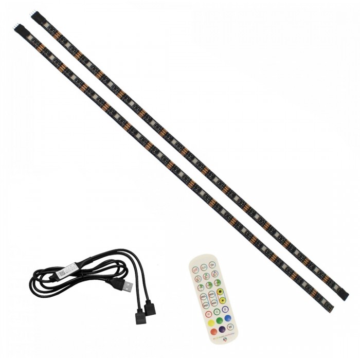 RZ-0006 Αδιάβροχη Led Ταινία USB 5V 4m (2 x 2m) με Τηλεχειριστήριο και Bluetooth RGB IP65 101440