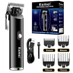 Kemei KM-1892 Επαναφορτιζόμενη Κουρευτική Μηχανή Μαύρη 