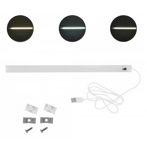 Factory RZ-0029 Φωτιστικό Πάγκου Κουζίνας LED 12W Θερμό Λευκό με Αισθητήρα Κίνησης Μ50xΒ1.8εκ. 