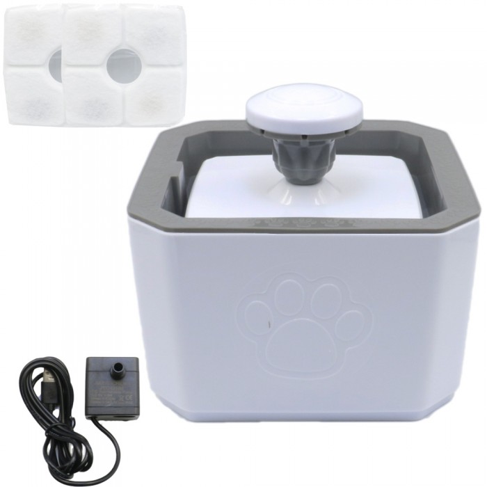 Pet Water Fountain Αυτόματη Ποτίστρα/Συντριβάνι Γάτας Γκρι