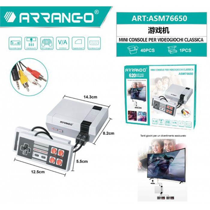 Arrango ASM76650 Ηλεκτρονική Παιδική Ρετρό Κονσόλα 