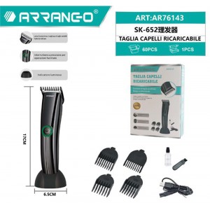 Arrango AR76143 Επαναφορτιζόμενη Κουρευτική Μηχανή Μαύρη 