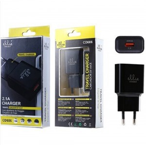 Ellietech Φορτιστής Χωρίς Καλώδιο με Θύρα USB-A Μαύρος (CD606)