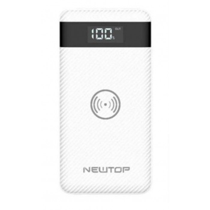 Newtop PB22 Power Bank 10000mAh με 2 Θύρες USB-A Λευκό