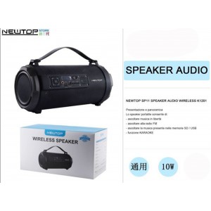 Newtop SP11 Ηχείο Bluetooth 11.5W με Ραδιόφωνο και Διάρκεια Μπαταρίας έως 2 ώρες Μαύρο 