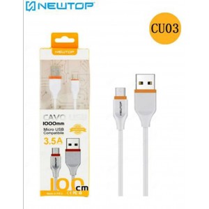 Newtop CU03W-C USB 2.0 Cable USB-C male - USB-A male Λευκό 1m (CU03W-C)