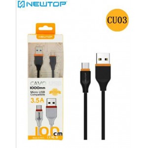 Newtop CU03BL-C USB 2.0 Cable USB-C male - USB-A male Μαύρο 1m (CU03BL-C)
