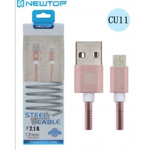 Newtop CU11P-C USB 2.0 Cable USB-C male - USB-A male Ροζ 1m (CU11P-C)