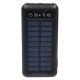 Treqa TR-946 Ηλιακό Power Bank 10000mAh με Θύρα USB-A Μαύρο