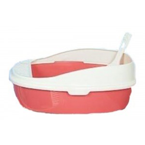 Forhome 501748-2 Λεκάνη Γάτας Πλαστική Ροζ 44x28x9.5cm με Φτυαράκι