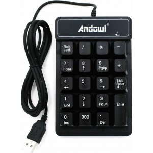 Andowl Q-813 Ενσύρματο Αριθμητικό Πληκτρολόγιο με Καλώδιο USB 