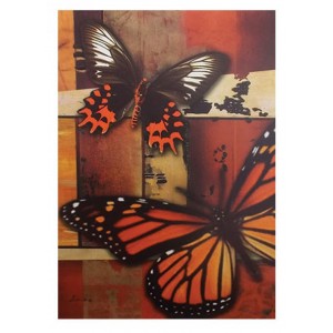Πίνακας σε Καμβά σχέδιο Πεταλούδες 60x4x90cm