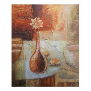Πίνακας σε Καμβά σχέδιο Βάζο με Λουλούδι 50x3x60cm