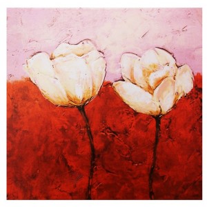 Πίνακας σε Καμβά Λουλούδια 38x38cm ForHome 7901421