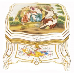 Διακοσμητική Μπιζουτιέρα Πορσελάνης Limoges 26x20x19cm 