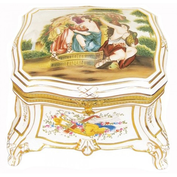 Διακοσμητική Μπιζουτιέρα Πορσελάνης Limoges 26x20x19cm 