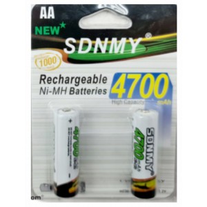 SDNMY Επαναφορτιζόμενες Μπαταρίες AA Ni-MH 4700mAh 2τμχ