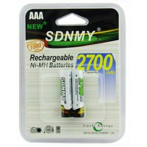 SDNMY Επαναφορτιζόμενες Μπαταρίες AAA Ni-MH 2700mAh 1.2V 2τμχ
