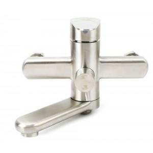 Κλασική Μπαταρία Ντουζιέρας Μπάνιου Inox 304 14.5cm Λεία XZ 22016 - Inox