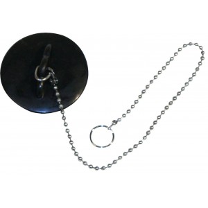 Kmt Style 5403128 Τάπα Νεροχύτη Μαύρη 5.8cm με Αλυσίδα