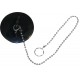 Kmt Style 5403128 Τάπα Νεροχύτη Μαύρη 5.8cm με Αλυσίδα